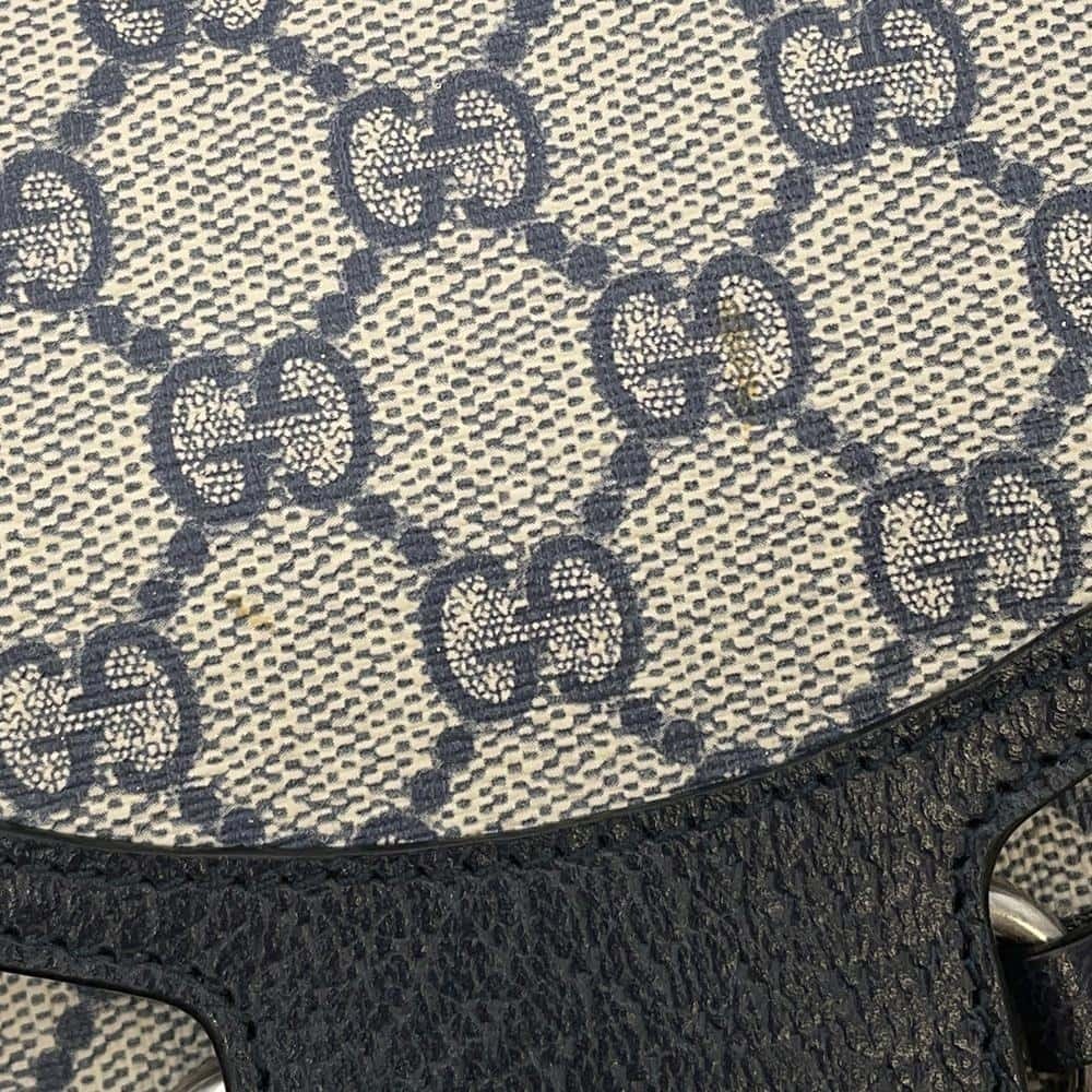 Gucci Horsebit 1955 Bag Blue GG Supreme Canvas - Picture 6 of 12